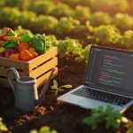 Player redeeming grow a garden codes in a Roblox farming plot
