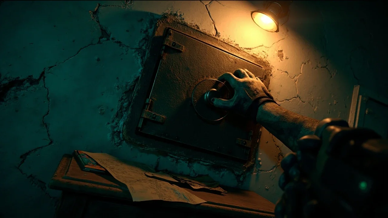 Player entering a numeric combination into a Resident Evil Requiem wall safe